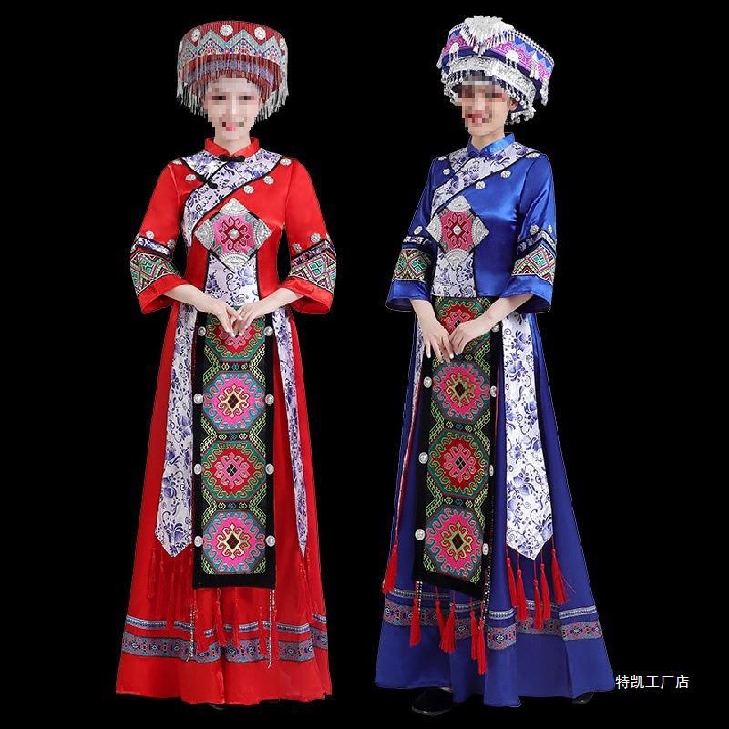 土家族盛装女湘西少数民族成人服恩施西兰卡普舞台演出舞蹈服套装