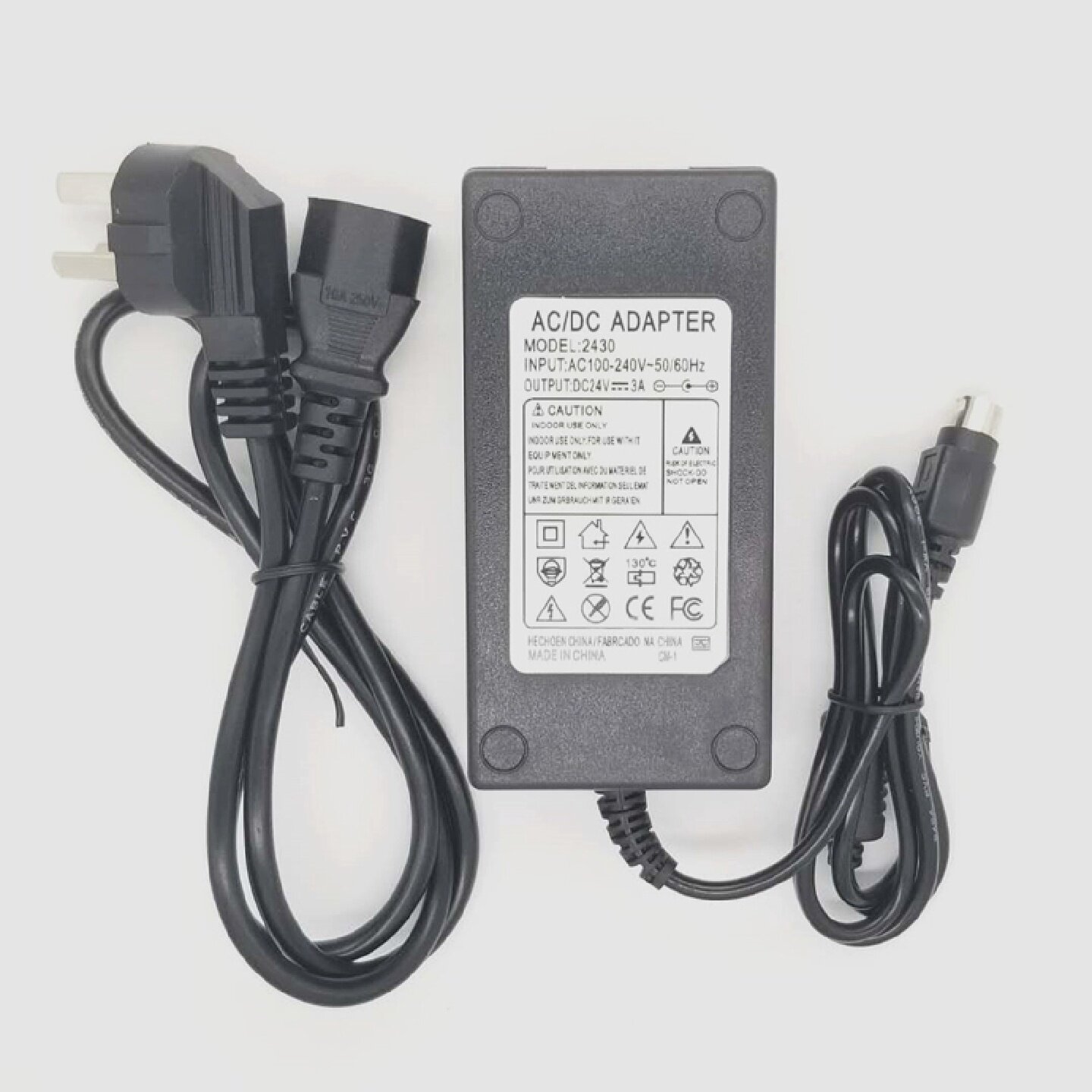 热敏票据打印机D600电源适配器24V2.5A3A充电线三针口