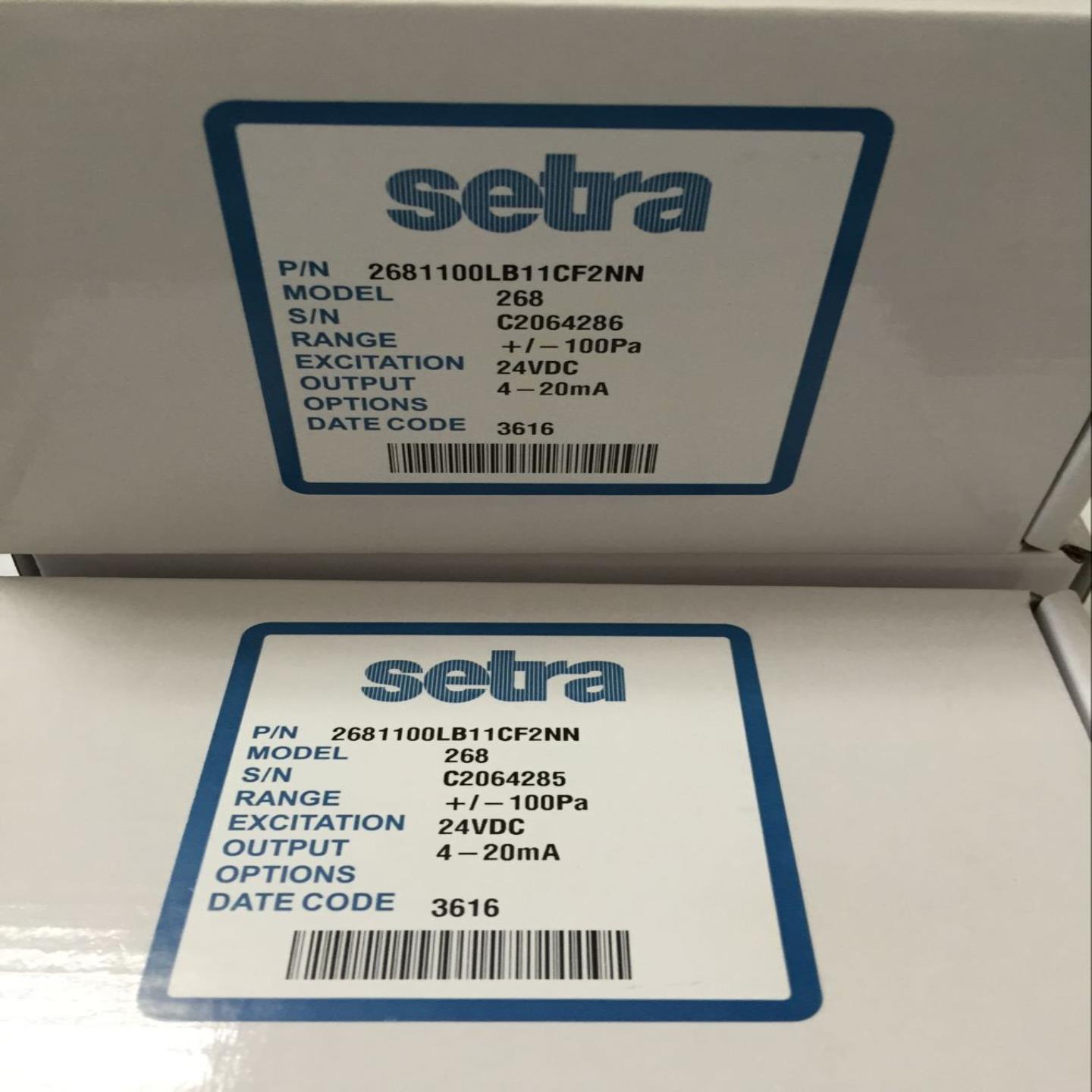 Setra 268微差压压力变送器传感器+-100PA  精度±10%
