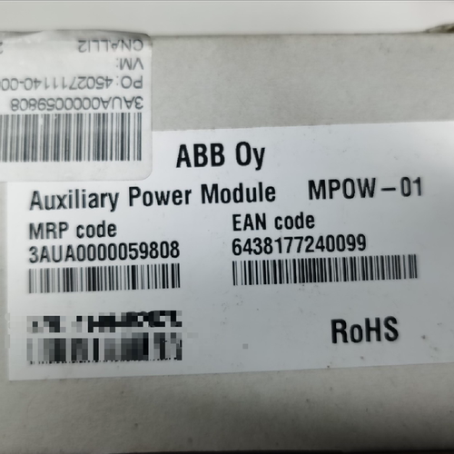 议价现货实价MPOW-01 全新ABB变频器辅助电源扩展模块3AUA0000059