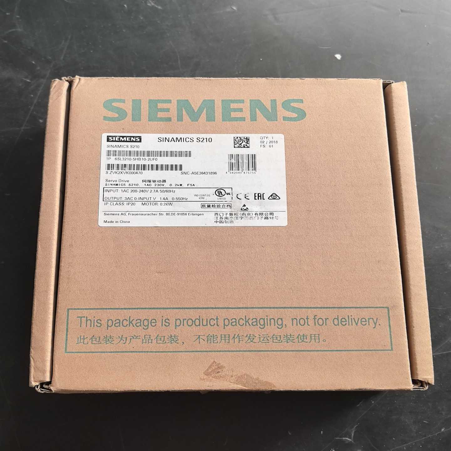 【议价】变频器6SL3210-5HB10-2UF0一台，全