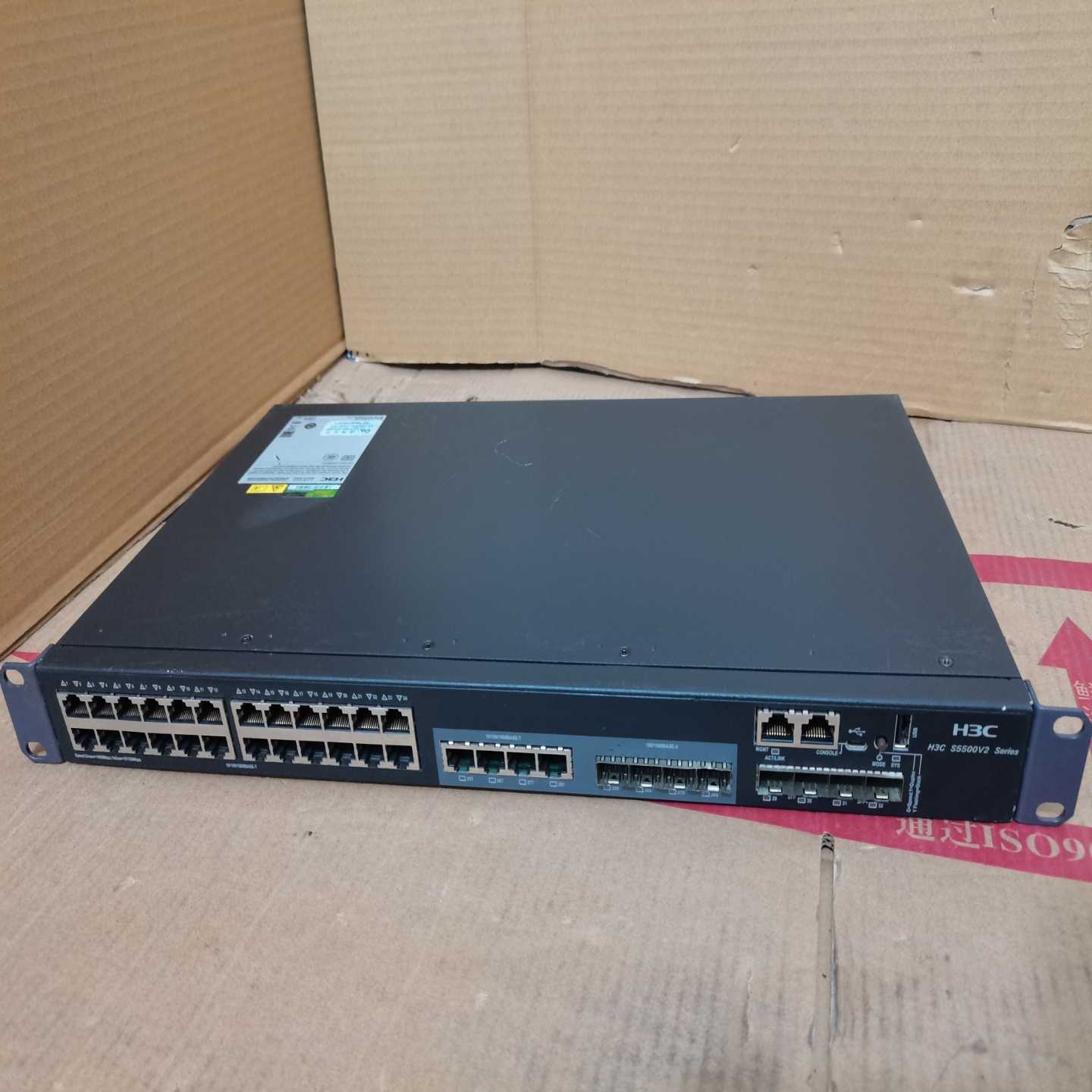 带堆叠带万兆H3C华三S5500V2-34S-EI交换机。测--议价商品