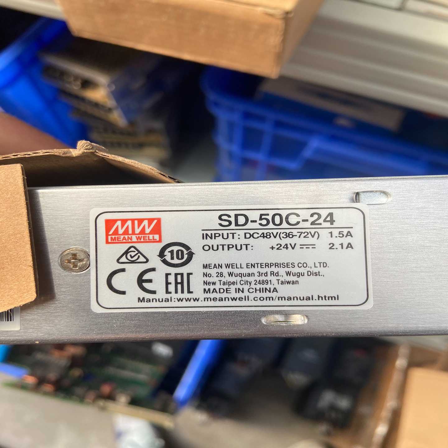【请询价】明纬开关电源SD-50C-25DC48V转DC24V全新