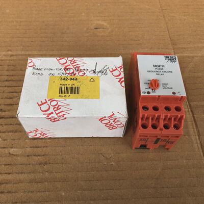 BROYCE CONTROL M3PR PHASE SEQUENCE FAILURE RELAY 342944