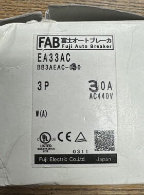 FUJI ELECTRIC BB3AEA030 BB3AEAC030 3P 30A 440VAC  ***NEWIN B