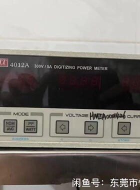 台湾博计4012A 300V/5A数字电源功率仪，通电开机无【议价】