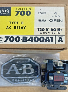 AllenBradley700-B400A14PoleTypeBACRelay120V*Newi