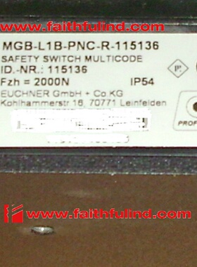 Euchner115136安士能安全模块MGBL1BPNCR115136原厂