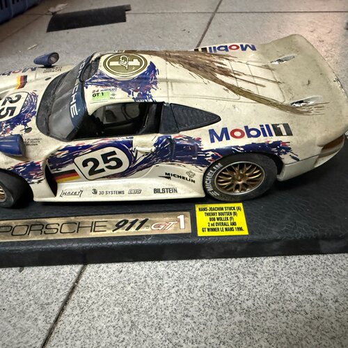 保时捷911 GT1 1996勒芒25号赛车模型铝合金外壳-议价