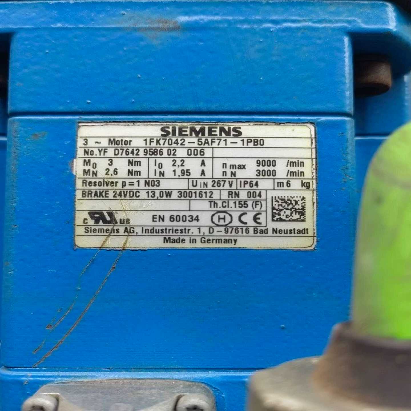 【议价】西门子伺服电机1FK7042-5AF71-1PB0拆机