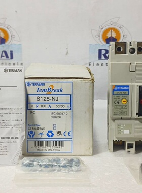 TERASAKI TEMBREAK 2 S125NJ 3POLE 100A CIRCUIT BREAKER MCCB S