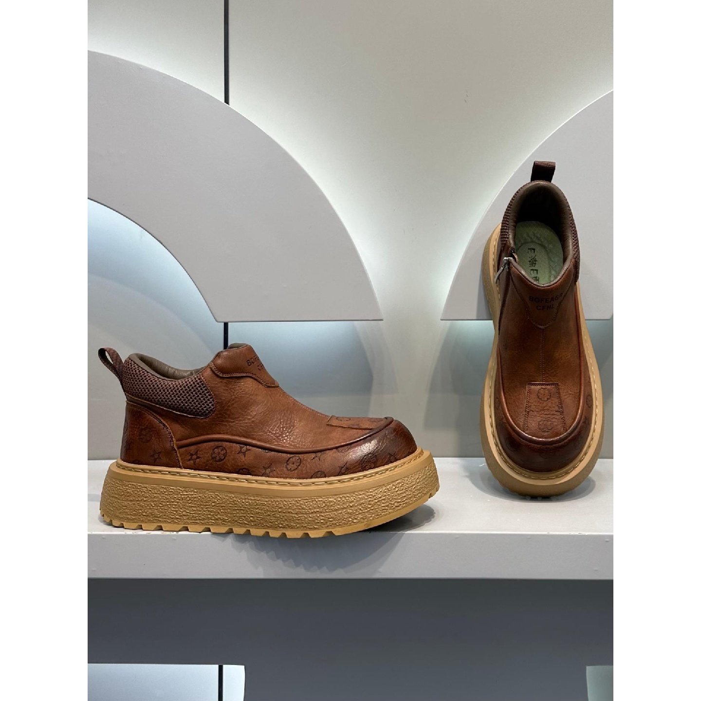 靴高帮百爆款新款马丁短靴搭靴秋冬工装舒适拉链男款加绒保暖