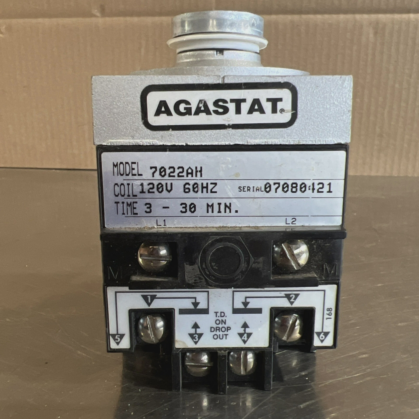 Agastat,7022AH,定时计时器时间继电器延迟3-30分钟Nos剩余缺失表