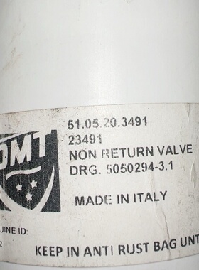寻IOMT意大利原装非返流阀型号51.05.20.3491全