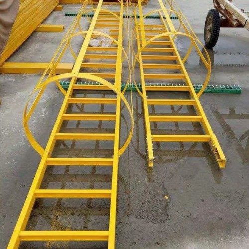 玻璃钢方管FRP铁镀锌电力工程绝缘防腐安全登高人字爬梯护笼平台