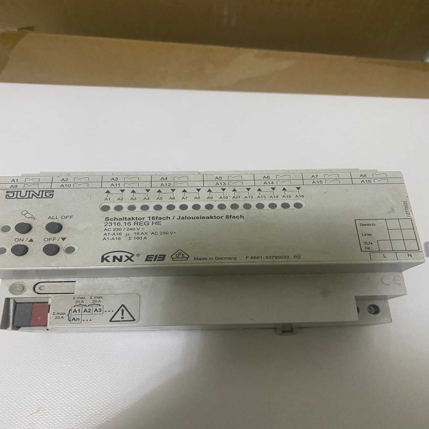 JUNG德国永诺16路16AKNX智能照明开关模块型号23(亚飞商行)