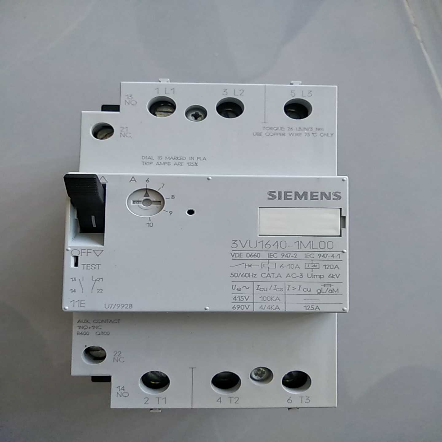 售前询价询价-低压断路器3VU1640-1ML00