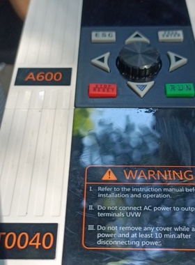 Kingda A600变频器，型号4T0040，三相380V【议价】