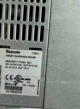 【议价】力士乐工控机控制器VAU01.1U-024240-NN