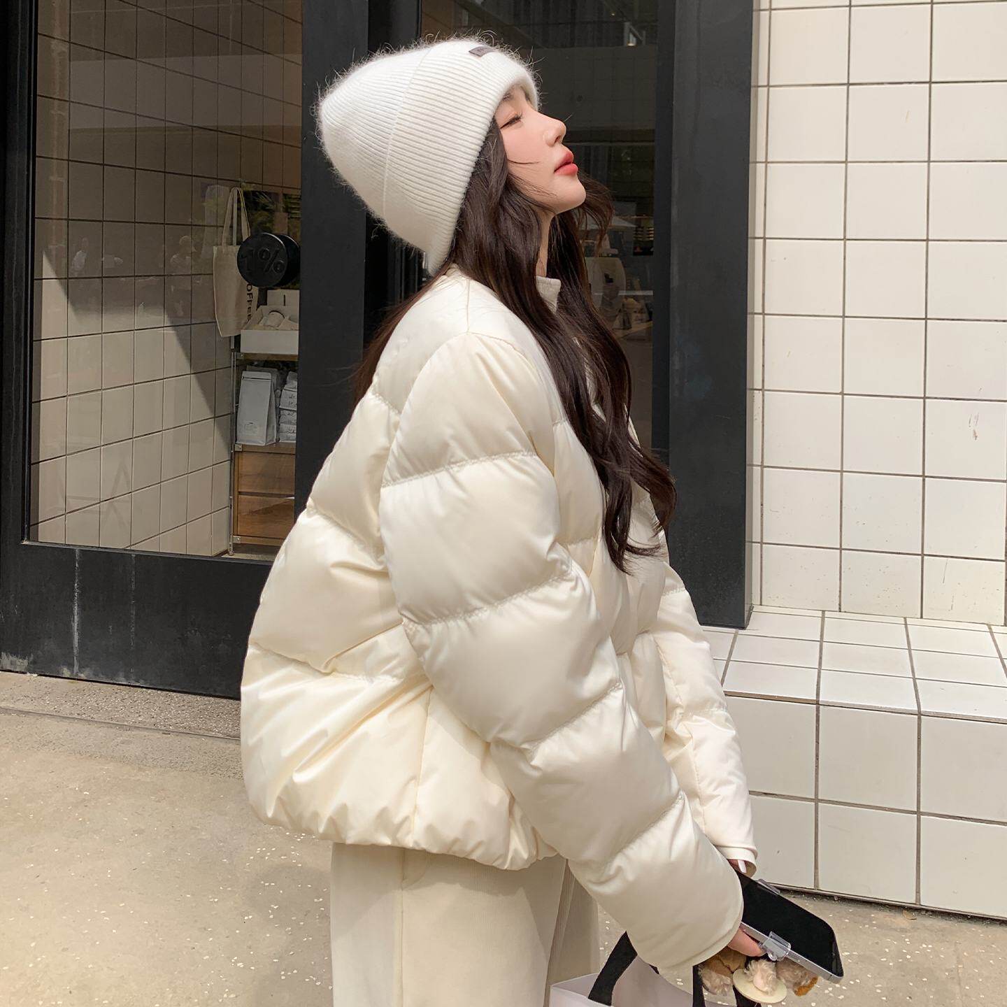 巨好看的白色短款小羽绒服女冬2025新款冬季女款洋派轻薄爆款外套