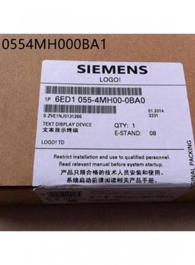 议价6ED1055-4MH00-0BA0西门子LOGO!TD文本显示屏6ED10554MH000BA