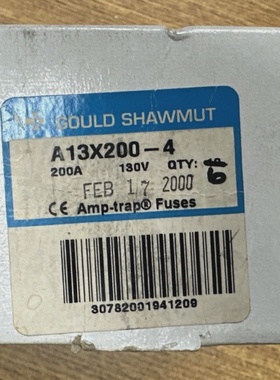 Gould Shawmut AmpTrap A13X2004 200A 130V Type 4 Fuse box of