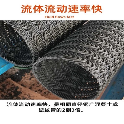 塑料盲沟管渗排水盲管透水管圆形方形内支撑盲管高抗压硬式透水管