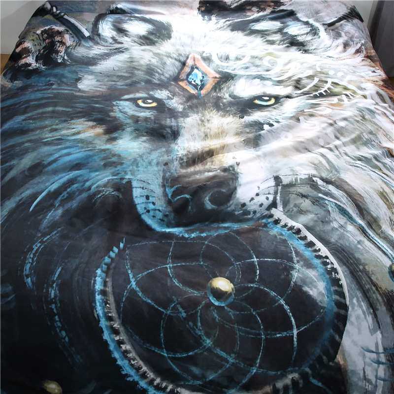 贝莉娅跨境亚马逊热销床上用品四件套3d活性印花数码被套厂家