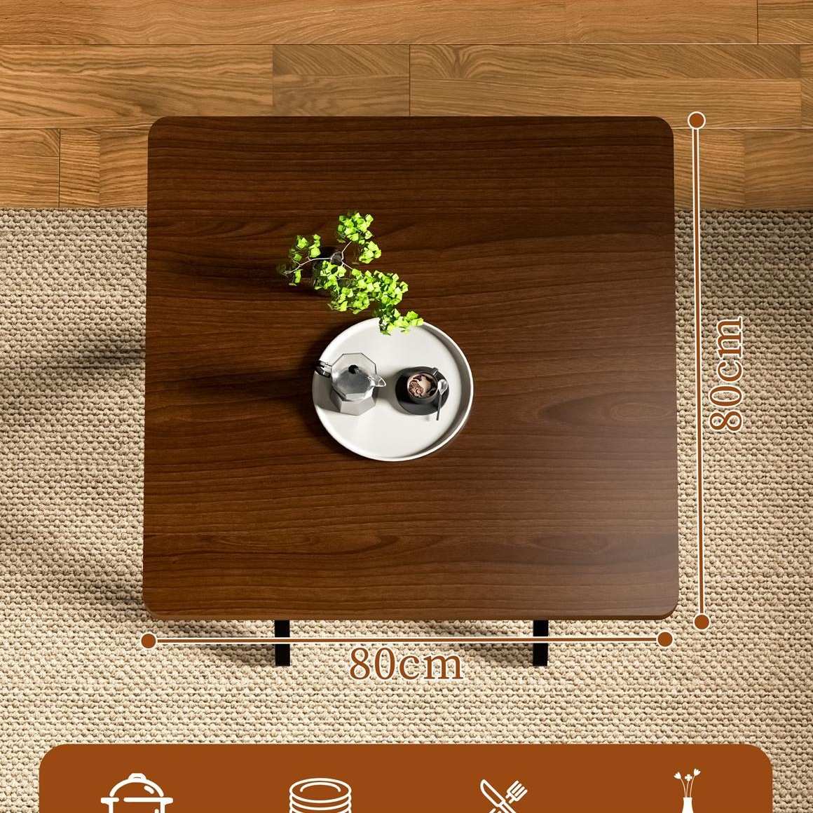 可折叠桌餐桌家用户型小桌子简易圆桌出租屋户外便携摆摊吃饭方桌