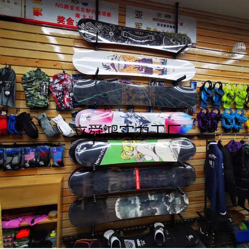 滑雪板主题家庭收纳架子免打孔滑板陆地冲浪板ef雪具展示架雪板架
