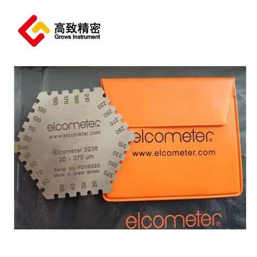 Elcometer 六角湿膜梳、不锈钢湿膜卡(20-370um)