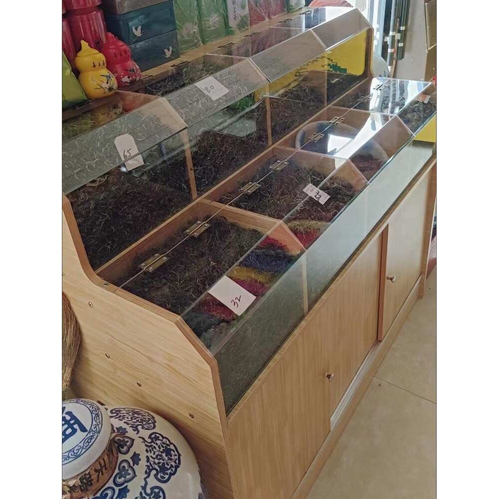 ?超市散称散装杂粮柜干货架干果柜散称玻璃柜米桶米斗杂粮柜带盖