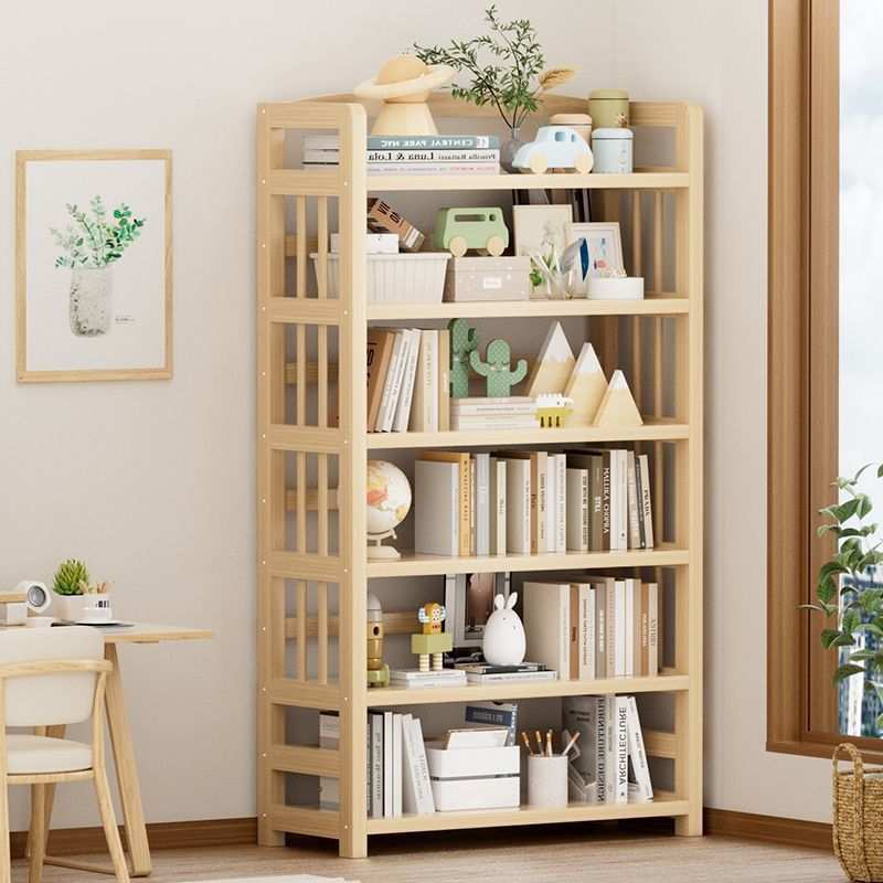 实木书架书柜置物架简易落地客厅家用多层卧室收纳架简约学生儿童