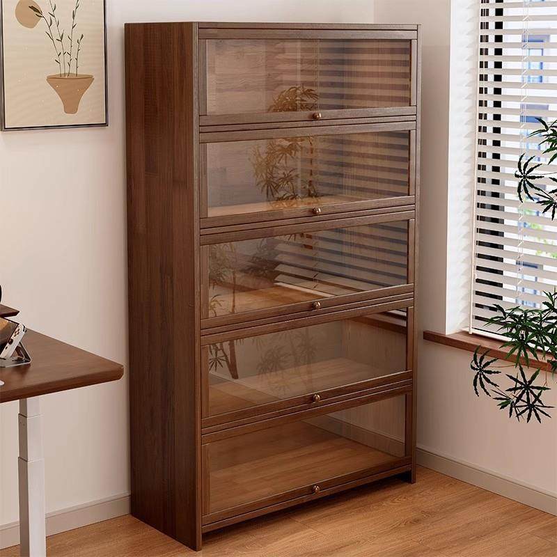 博古架茶柜置物架实木茶具收纳客厅展示柜中式多宝阁一体防尘书柜