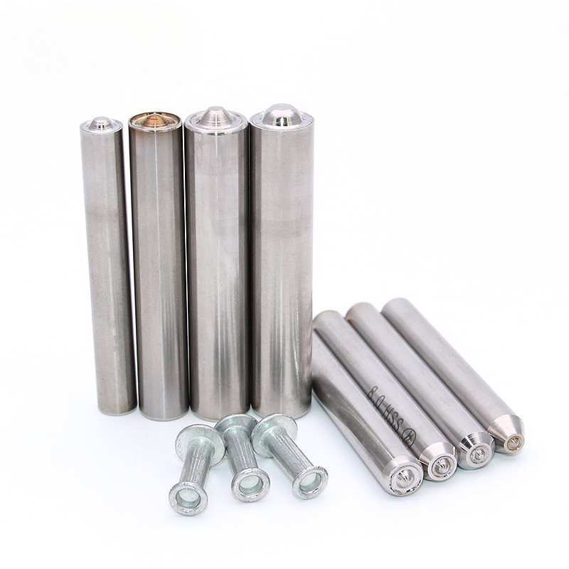 高速钢冲头超硬65°白钢铆钉翻边反口冲针半空心柳丁卷边模具开口