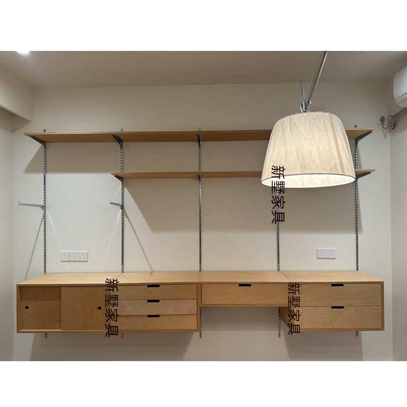 简约桦木海洋板置物架铝型材材料柜收纳柜储物柜玄关柜陈列展示架