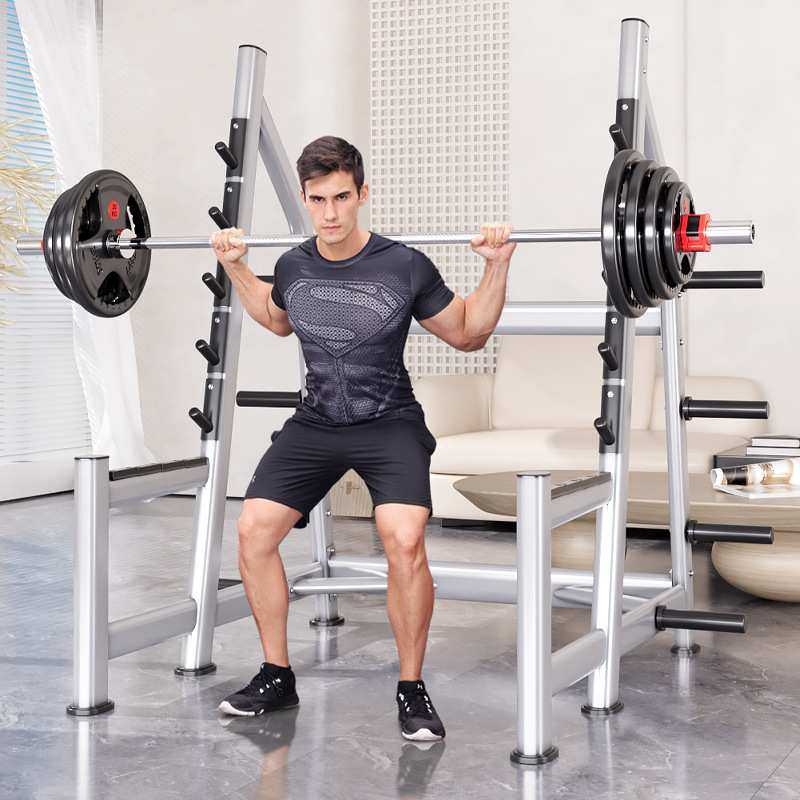 自由深蹲架框式龙门架卧推架杠铃架专业健身房健身器材家用半框