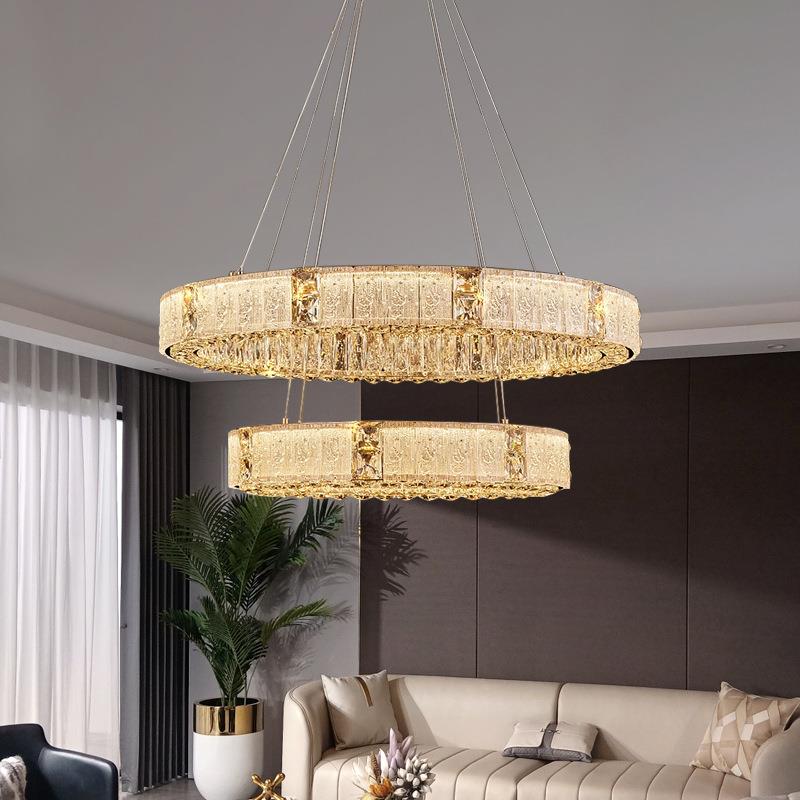 意式轻奢水晶吊灯客厅2024新款现代简约卧室房间餐厅吊灯大气高端