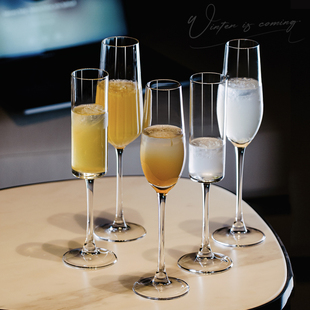 轻奢高颜值香槟杯家用起泡酒杯氛围感甜酒杯鸡尾酒一对结婚送礼物