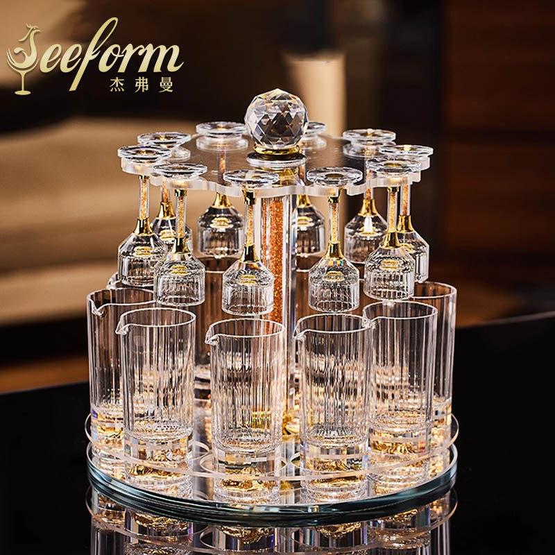 高档轻奢水晶玻璃白酒杯套装家用中式一口小二两杯精致分酒器,餐饮具,白酒杯,淘宝优惠券,粉丝福利购,淘宝优惠卷