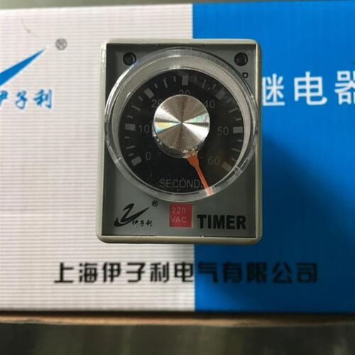 上海伊子利电气AH3-2时间继电器延时开关AC220V 60S秒不带底座