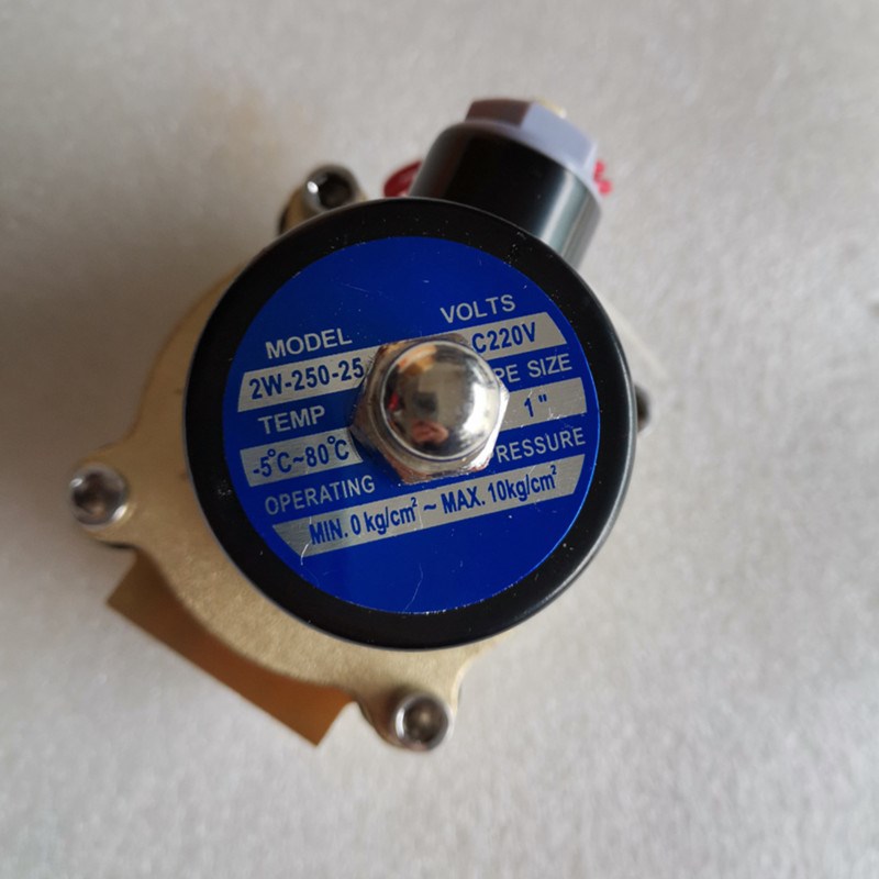 常闭220v电磁电阀水阀控制开关阀电子阀进水气阀2W25025铜DN25