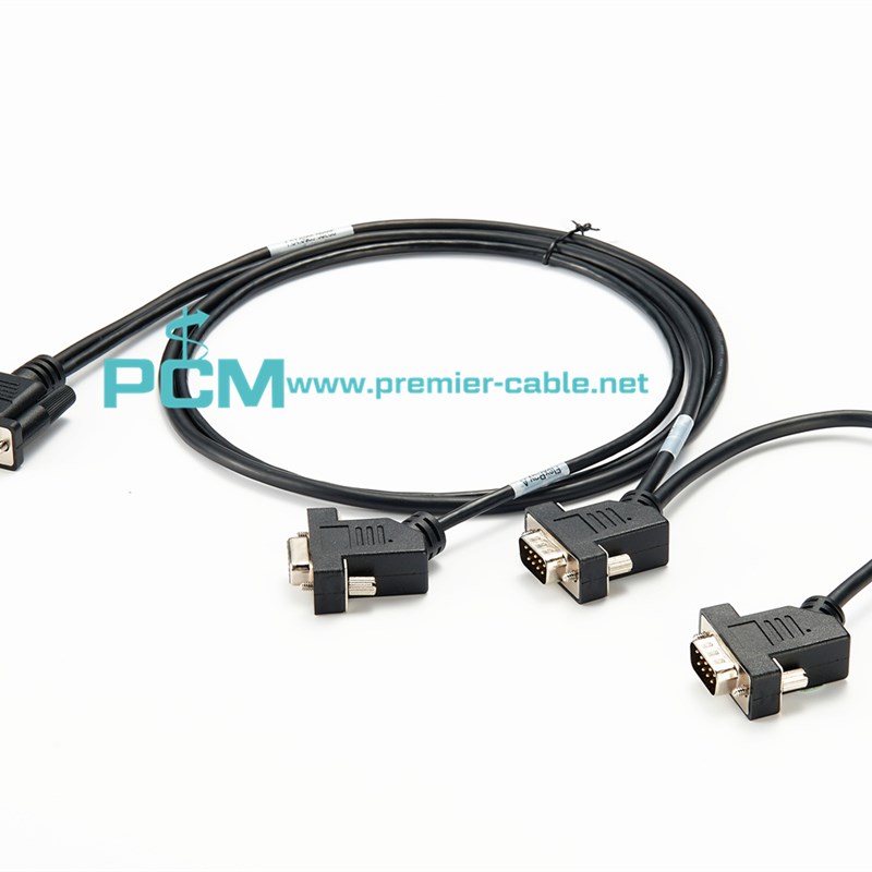 DB15母转DB9公头一拖三CAN总线数据记录仪连接线FlexRay汽车线束