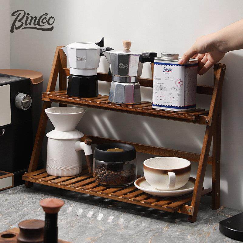 杯架咖啡器具收纳层架咖啡机置物架子吧台手冲壶工具全套桌面咖啡
