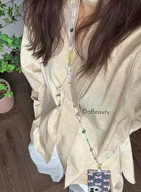 「爱丽丝」DaB原创浅色系珍珠猫眼晶晶春夏款斜挎链手机链长链