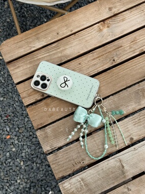 「薄荷之夏」DaB原创绿野仙踪夏日清新爱心水晶手机链相机链ccd链