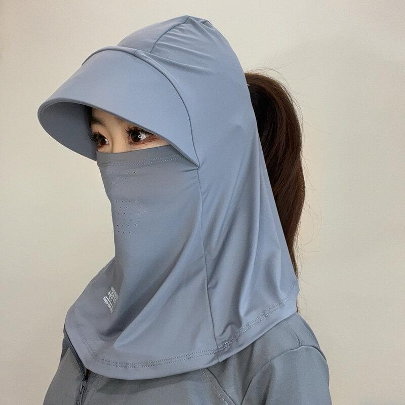 全脸遮阳帽子女夏季防晒帽防紫外线户外骑行护颈面罩面罩防晒女