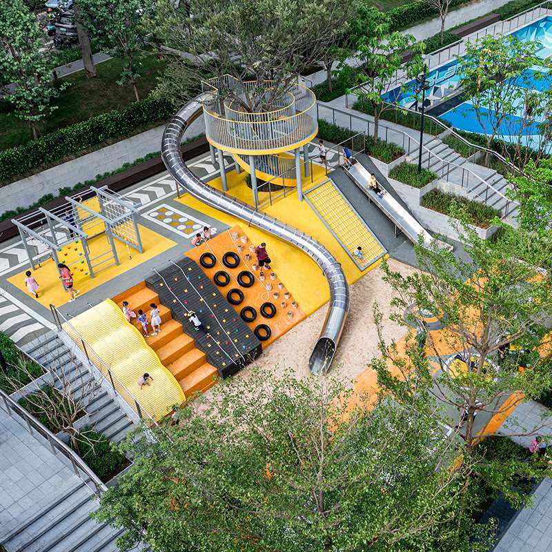大型非标无动力游乐设备幼儿园活动区域 廊桥+平台+长廊组合区域