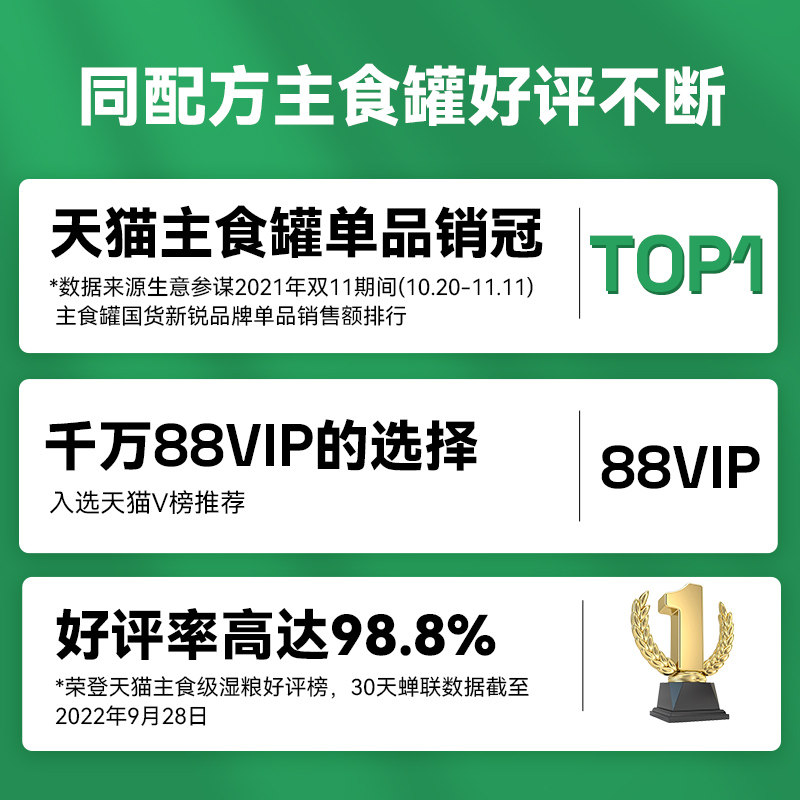 帕特生骨肉主食餐盒全价猫主食罐幼猫罐头增肥湿粮70g*6罐整盒