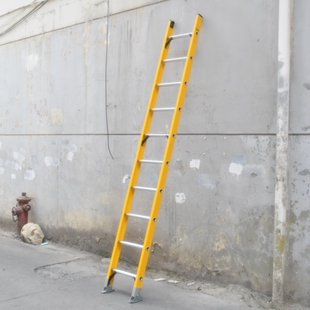 玻璃钢绝缘伸缩梯子升降云梯直梯电工梯消防梯工程梯楼梯抽拉梯子